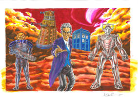 DOCTOR WHO -PETER CAPALDI -CYBERMAN,DALEK,SONTARAN