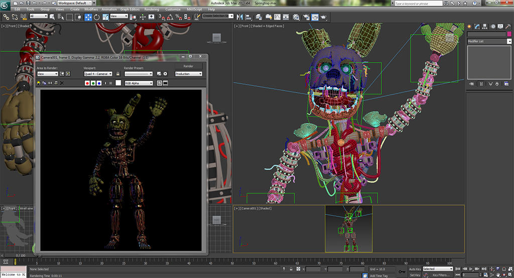 Springtrap's Endoskeleton BTS (scottgames.com) by FNAFplayer2016 on ...