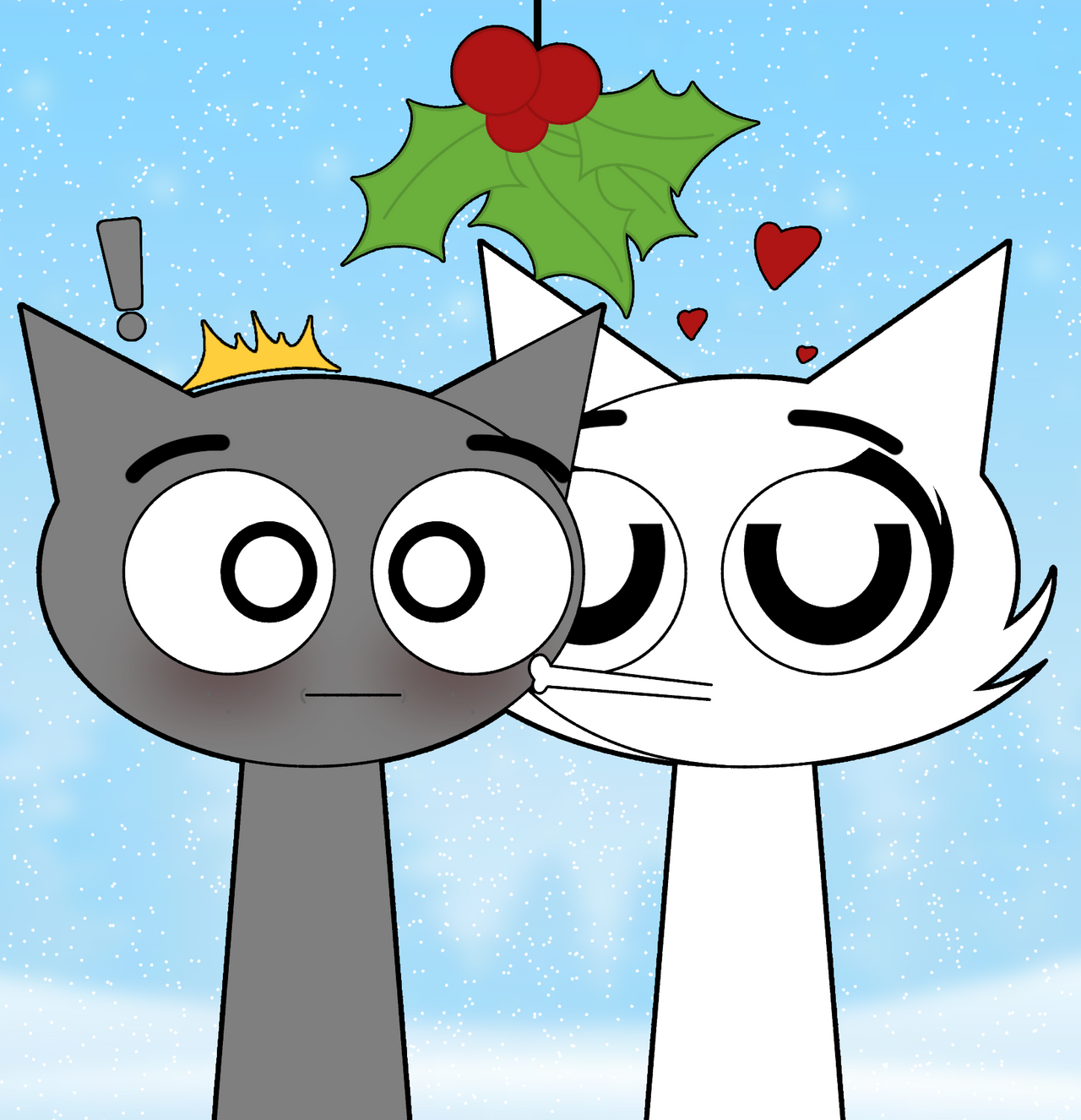 SPRUNKI Gray X Wenda Christmas Kiss By Sarahannisa On DeviantArt sprunki-gray-x-wenda-christmas-kiss-by-sarahannisa-on-deviantart