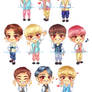 Seventeen Hanbok Bean Chibis