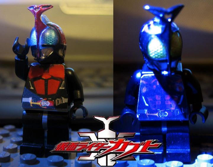 Custom LEGO Kamen Rider Kabuto and Dark Kabuto