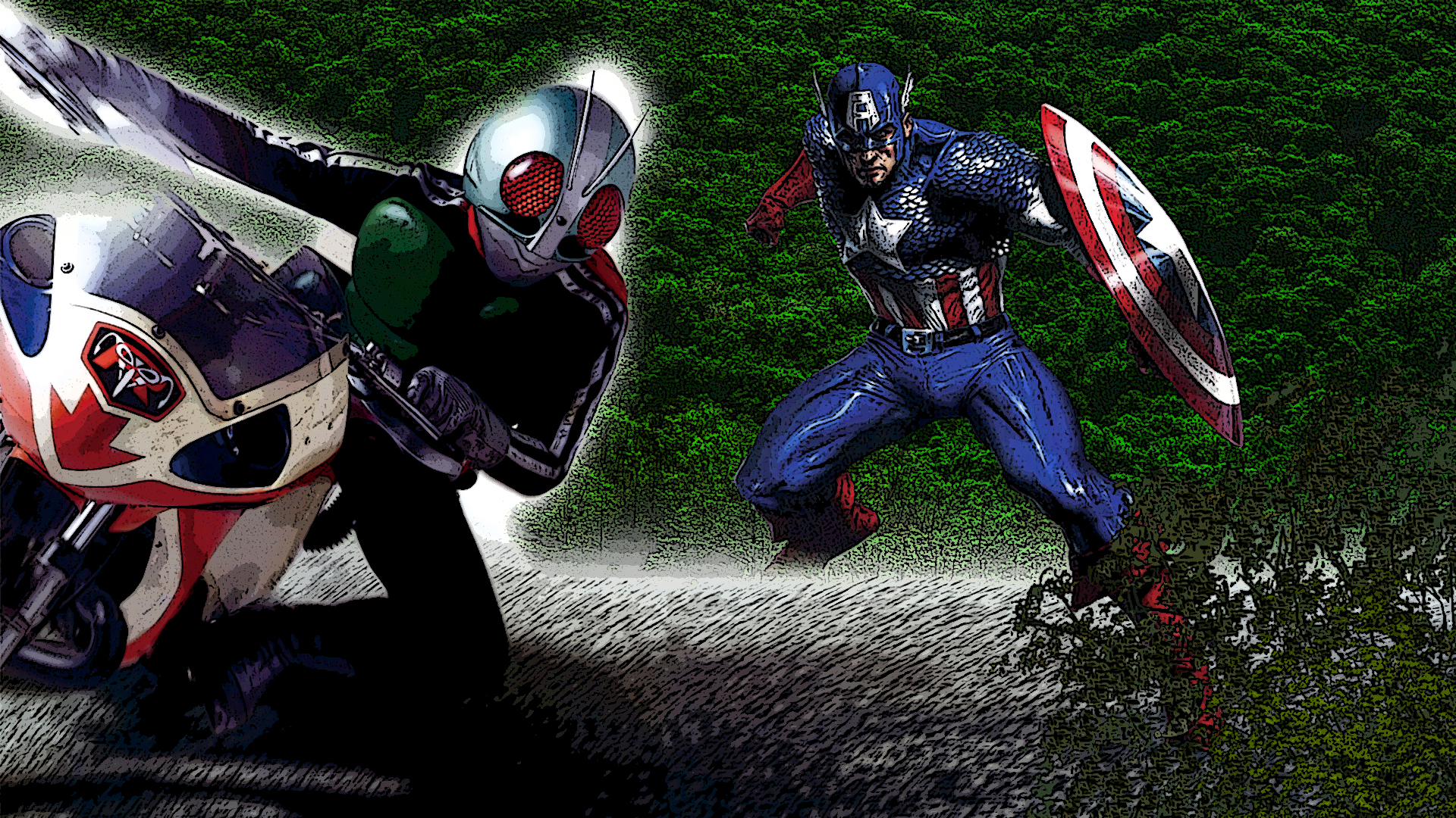 Marvel Captain America Vs Kamen Rider 1