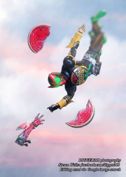 SHF Kamen Rider OOO TaToBa Photoshop Time Lapse