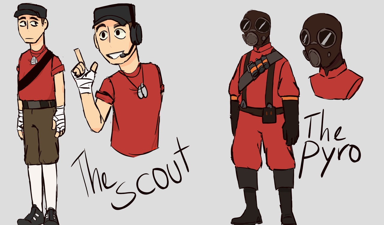 Scout And Pyro Tf2 Fanart by Aspadecard on DeviantArt