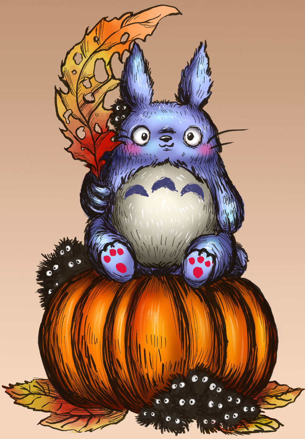 Autumn Totoro - Digitial