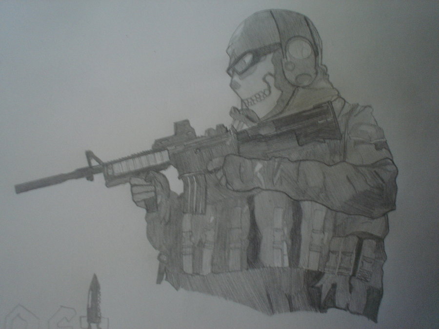 How to Draw Ghost From Call of Duty: MW2 