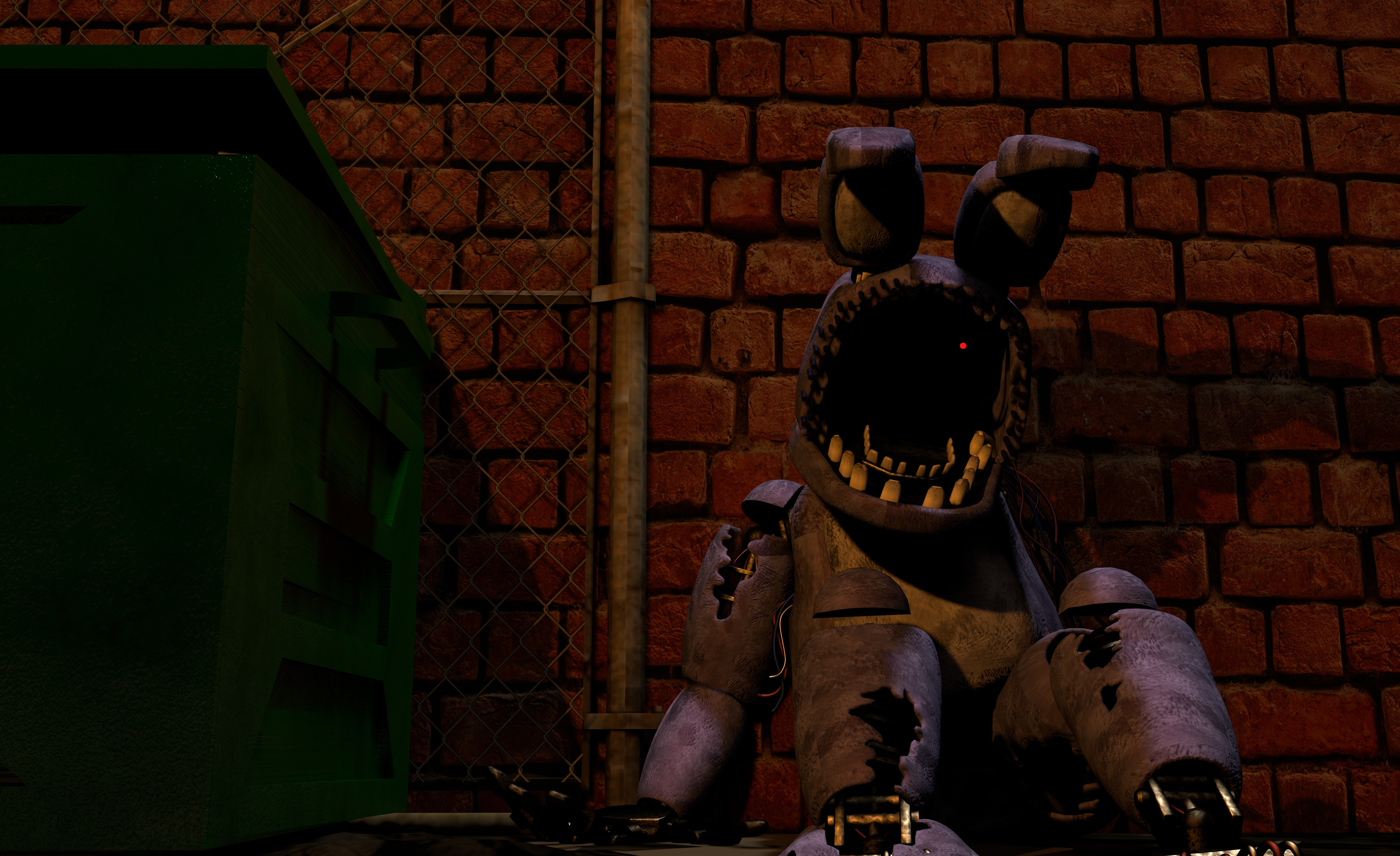 BLENDER/FNAF] Withered Foxy Jumpscare by Spring-o-bonnie on DeviantArt