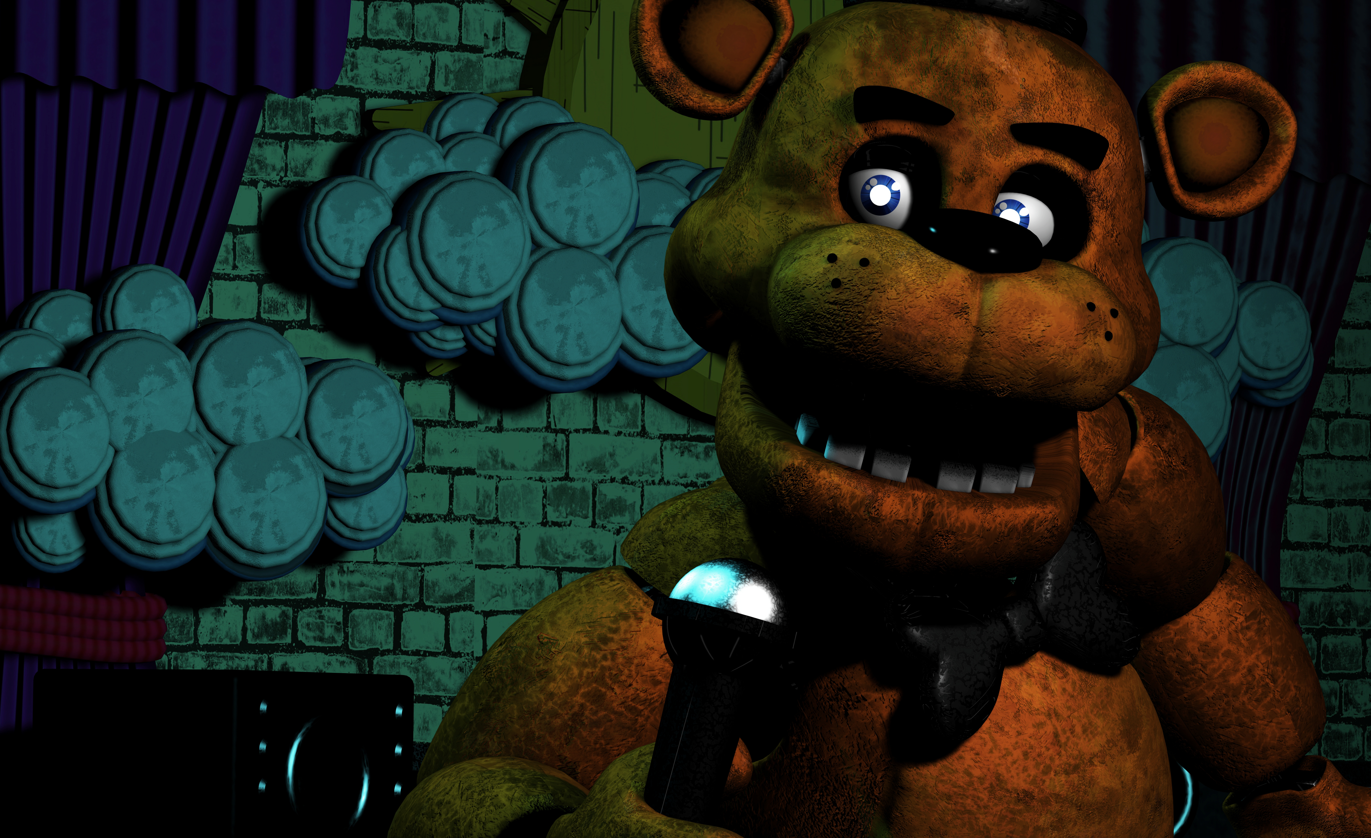 FNaF C4D  FNaF 1 Freddy Fazbear Jumpscare by BrussPictures on DeviantArt