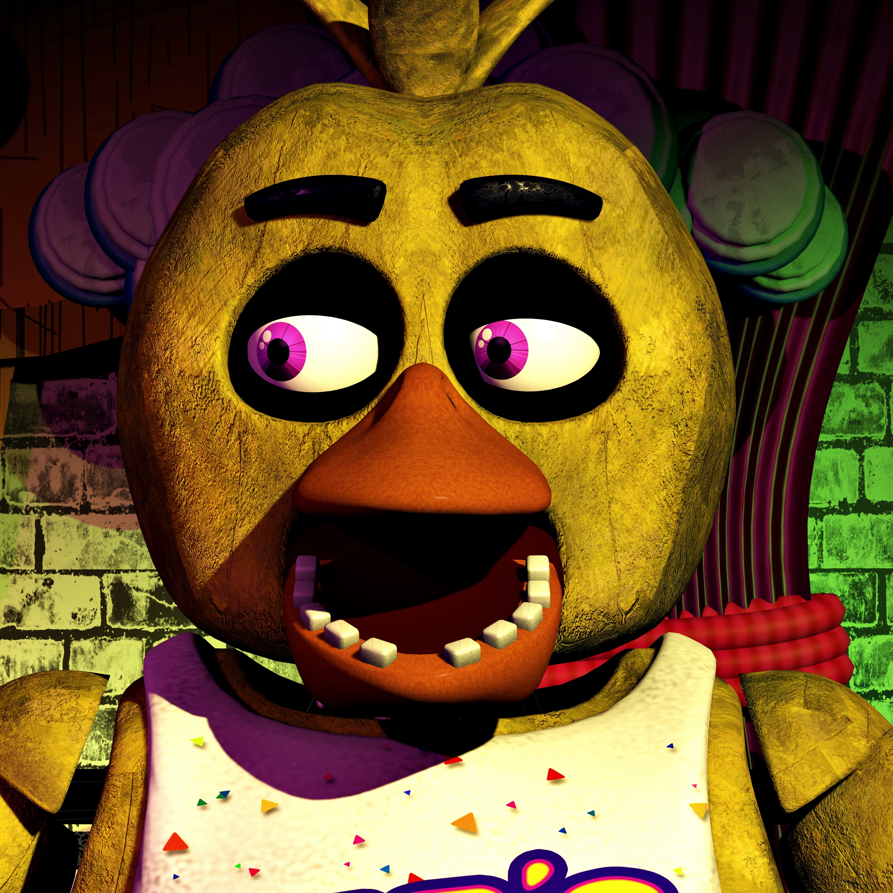 C4D R19/FNAF] Withered chica mugshots by springyt on DeviantArt