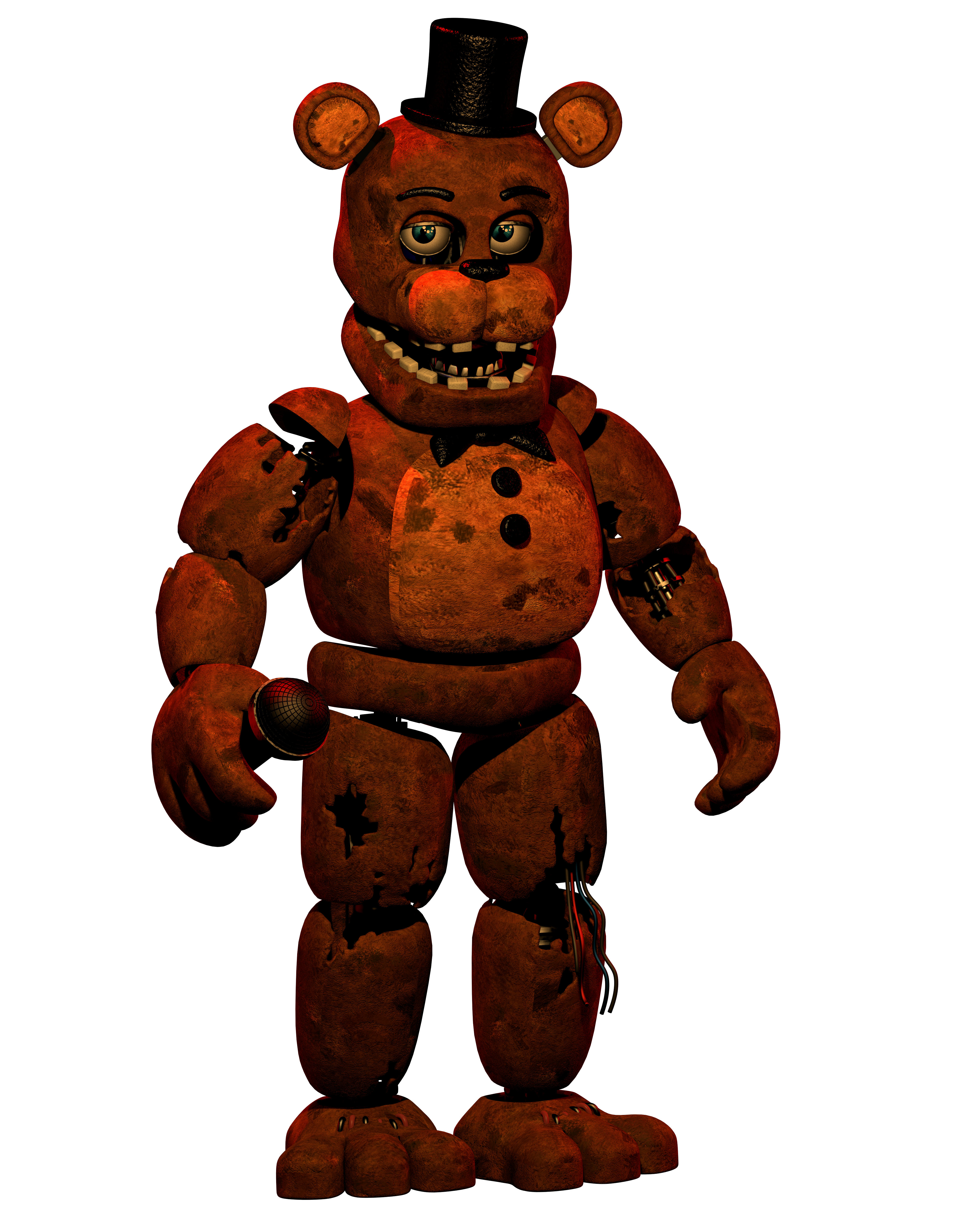 FNaF C4D  FNaF Withered Freddy Full Body V2 by BrussPictures on DeviantArt