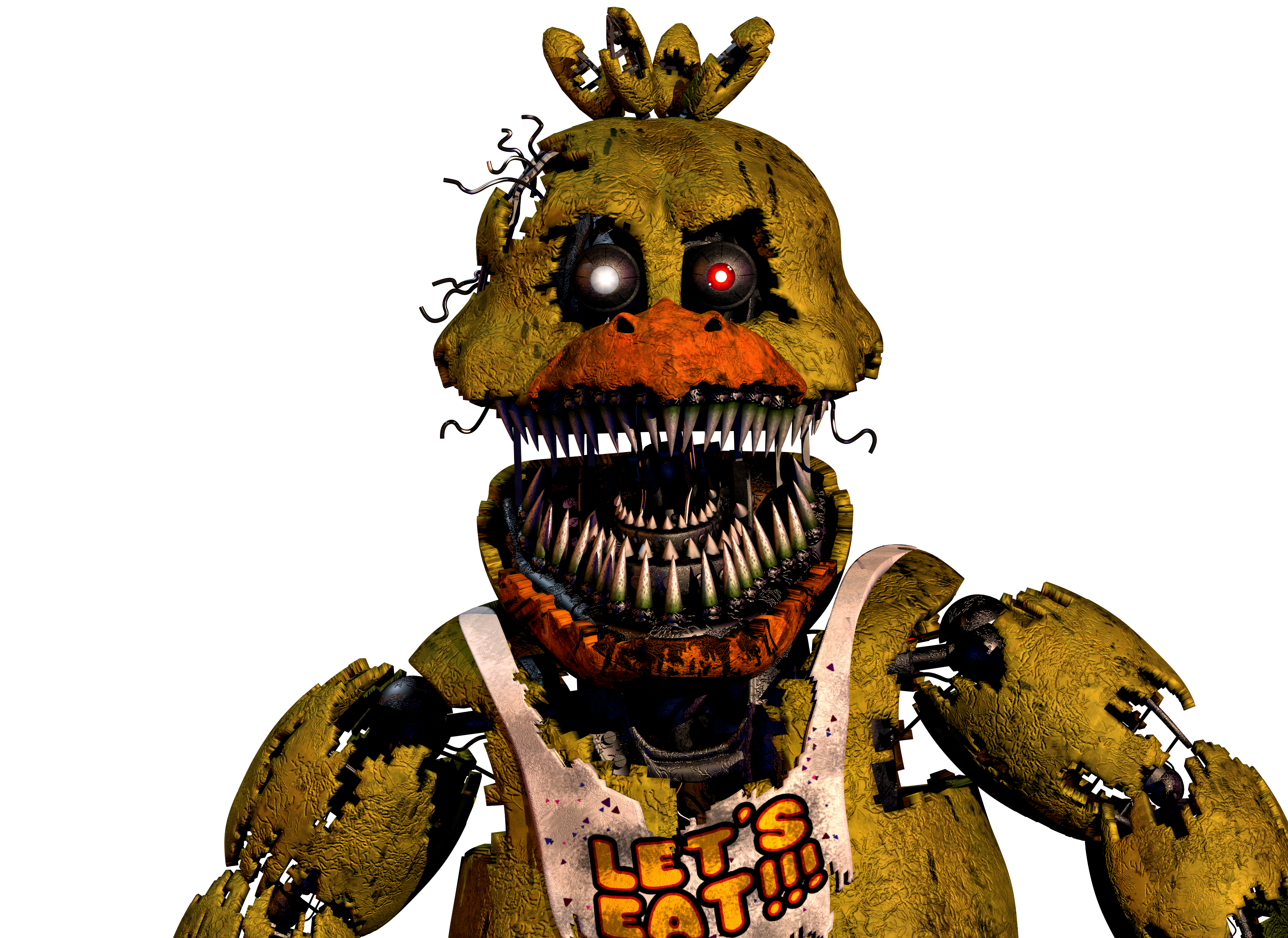 Withered Chica Full Body PNG by BrussPictures on DeviantArt