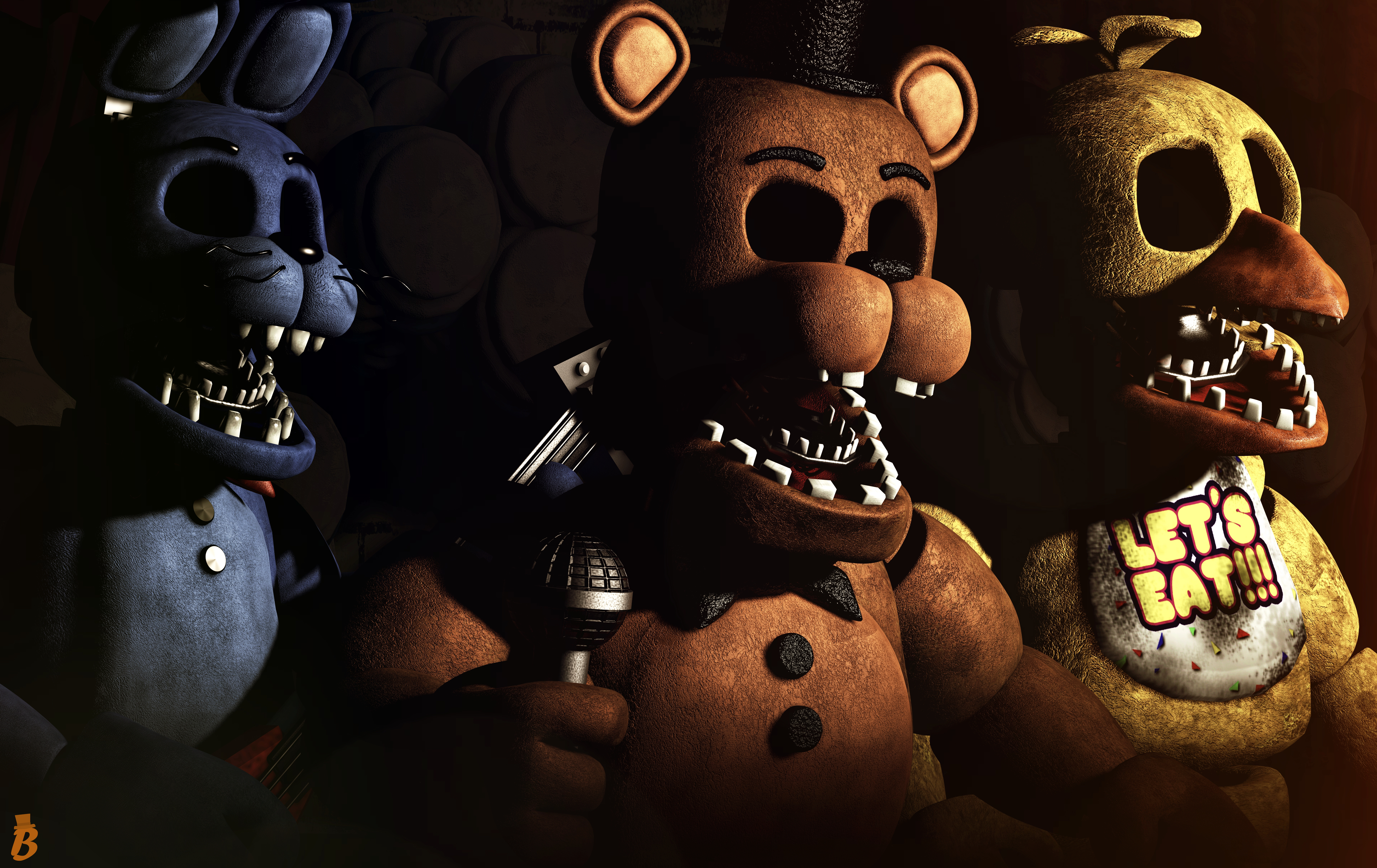 FNaF C4D  FNaF 4 Nightmares by BrussPictures on DeviantArt