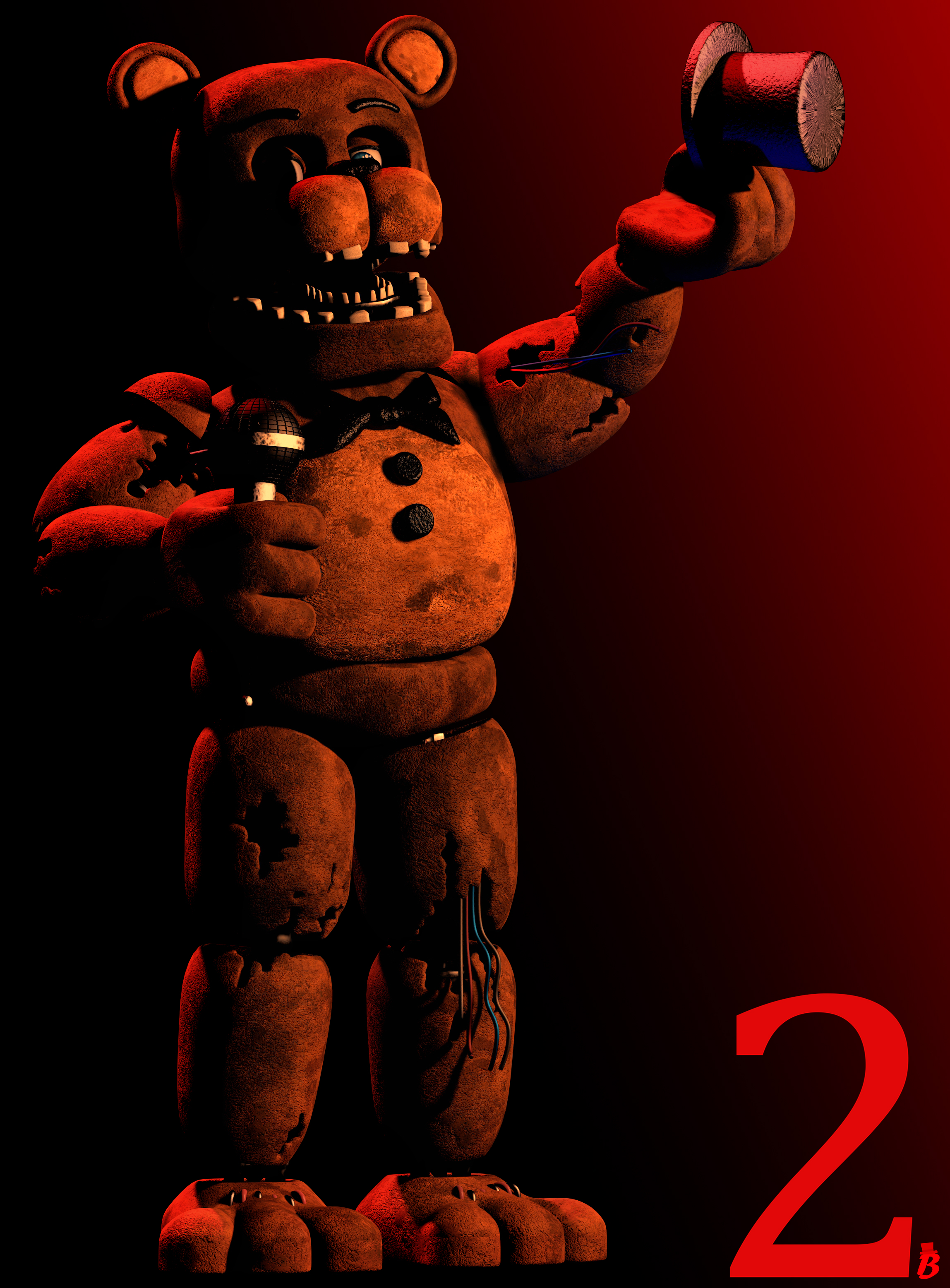 Inaccurate Withered Freddy (fnaf 2 teaser remake) : r/fivenightsatfreddys