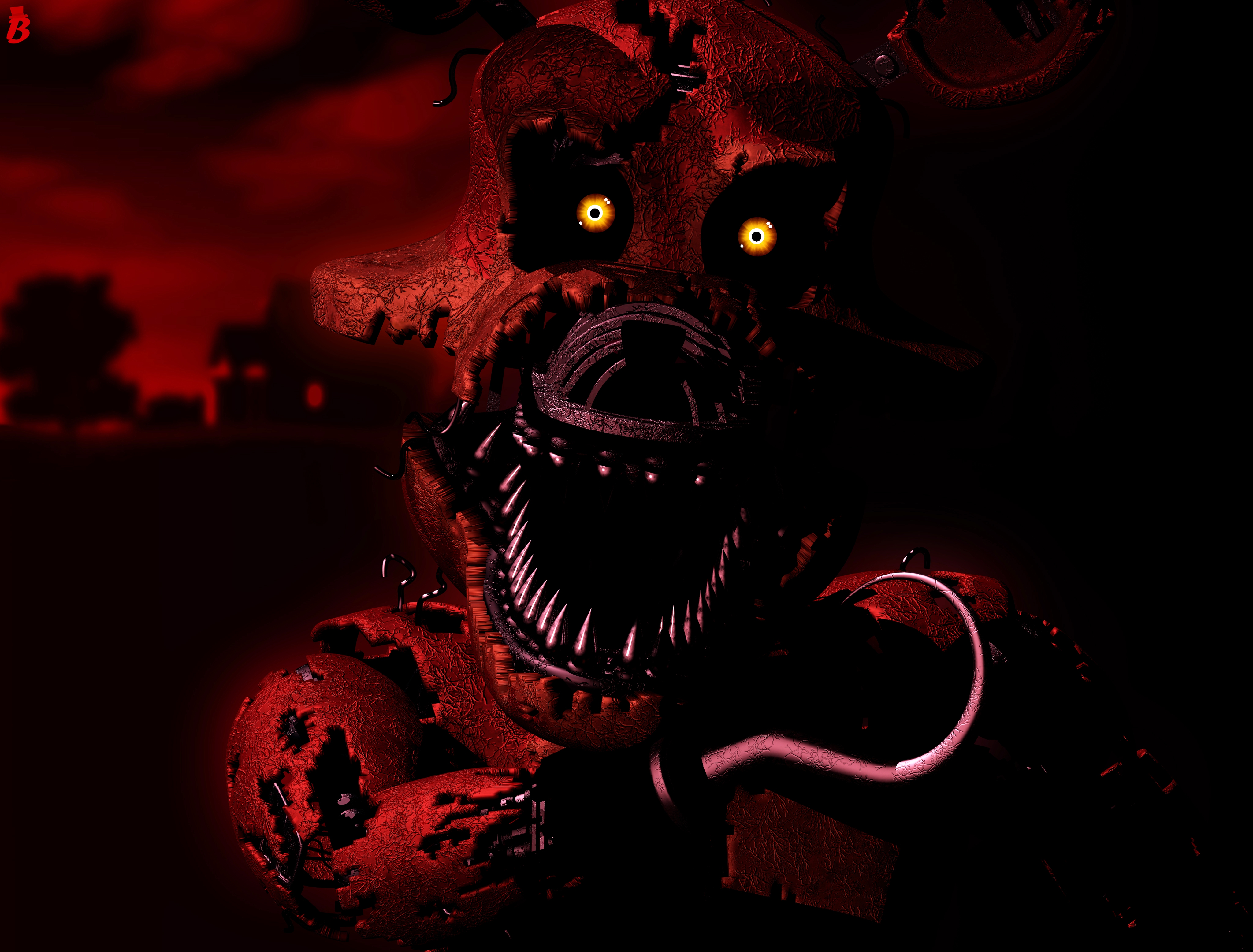 FNaF C4D  FNaF4 Nightmare Animatronics by BrussPictures on DeviantArt