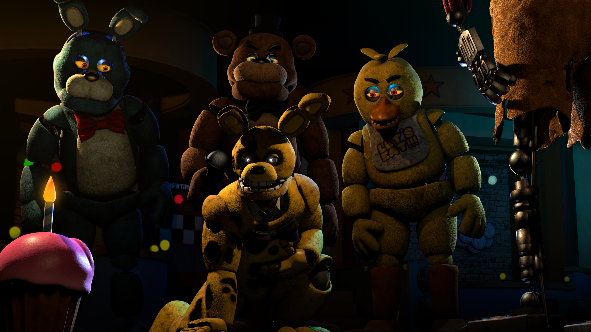 FNaF C4D  FNaF 1 Freddy Fazbear Jumpscare by BrussPictures on DeviantArt