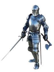 Full Plate Knight A (Cut-Out Stock Image) 003 by HenningKleist