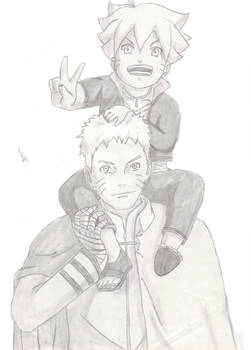 Naruto and Bolt - Sketch