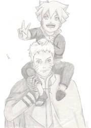 Naruto and Bolt - Sketch