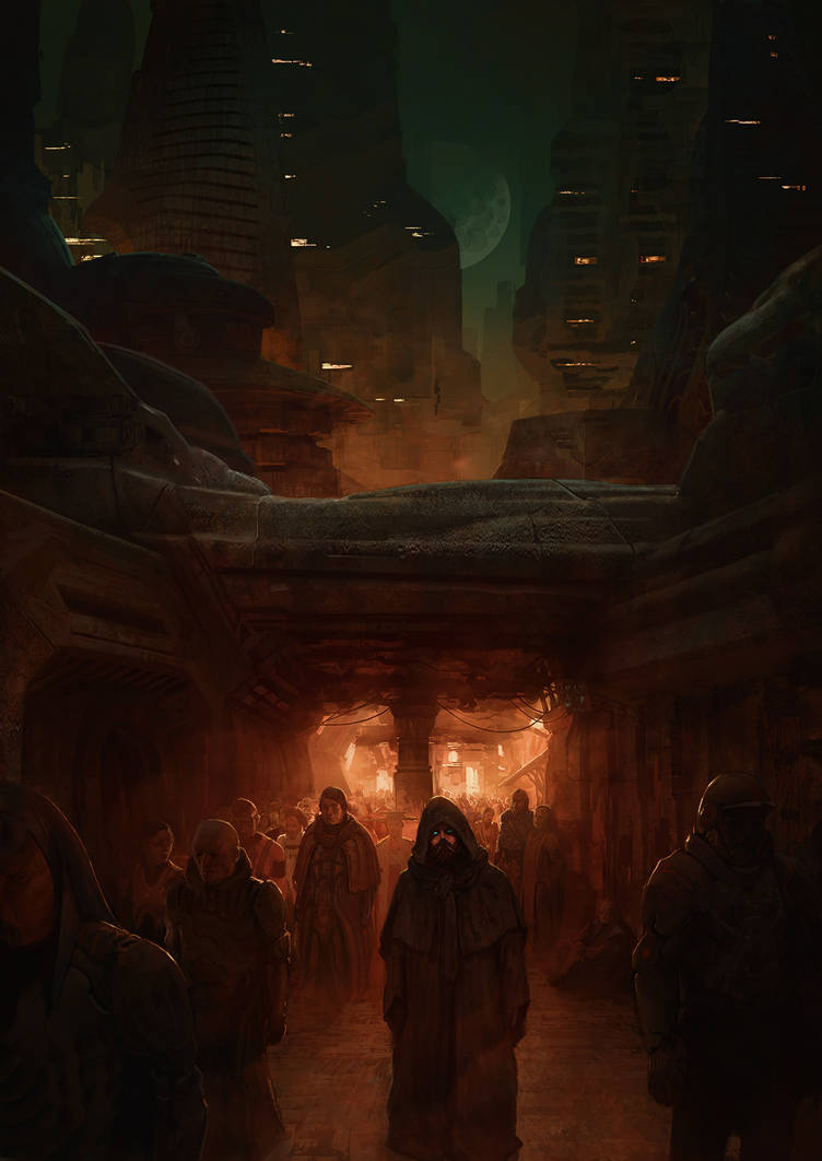 The emperor in the streets of Arrakeen by MarcSimonetti