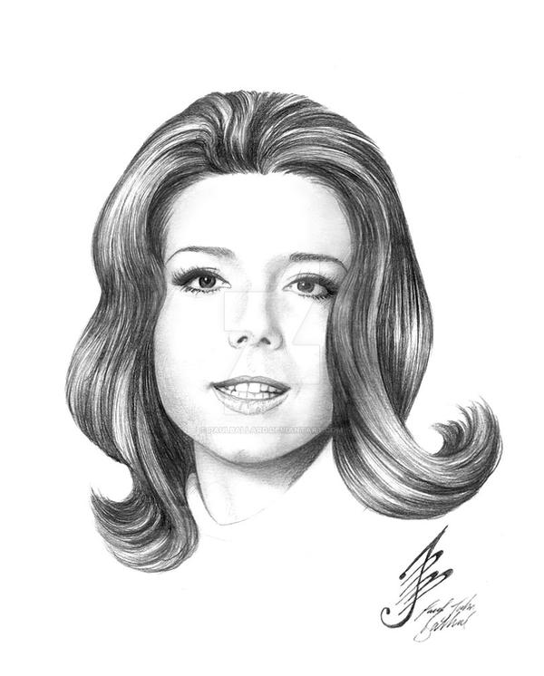 Diana Rigg Drawing Diana Rigg pencil drawing by paulballard on DeviantArt