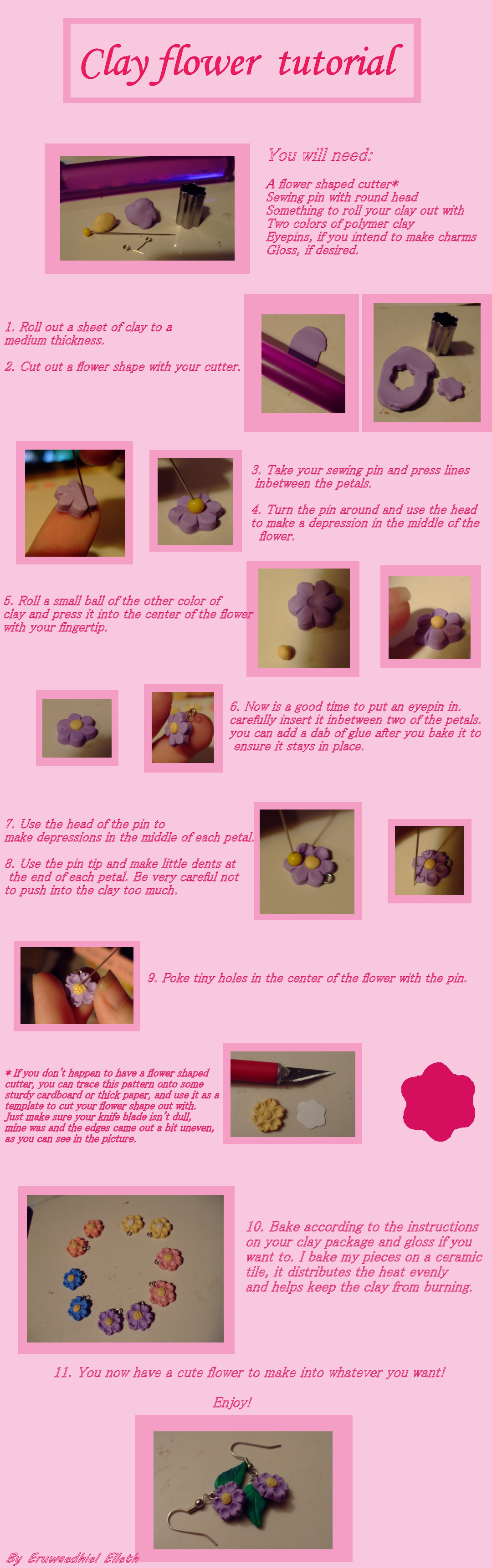 Clay flower tutorial