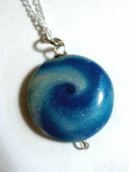 Time Vortex - polymer clay pendant