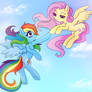 Rainbow Dash and Fluttershy - So much wind today