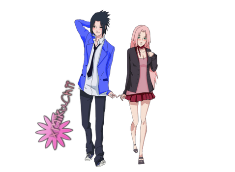 Sasuke and Sakura Render