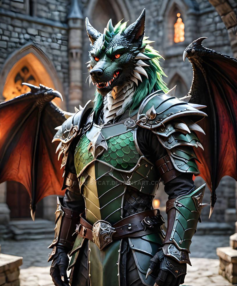 Anthro Male Dracoulv Pyromancer Commander by FossyCat on DeviantArt