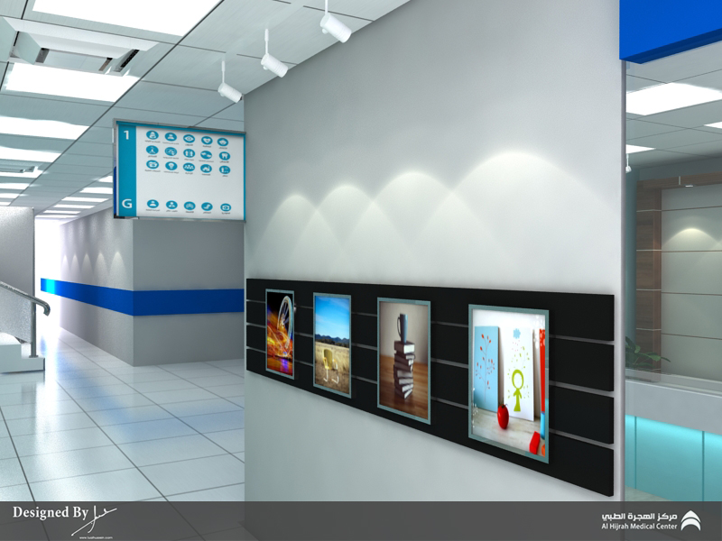 Medical Center reception 3d designs