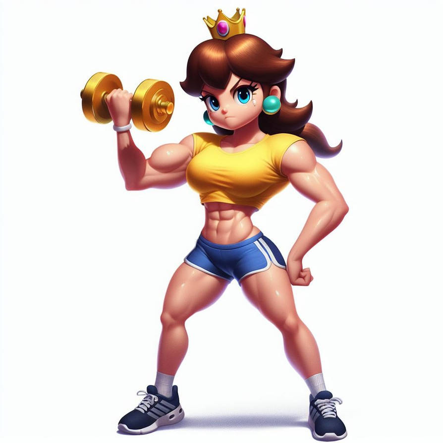 Princess Bodybuilder Bodybuilding Princess Daisy (My Version) by TriforceofDaisy on DeviantArt