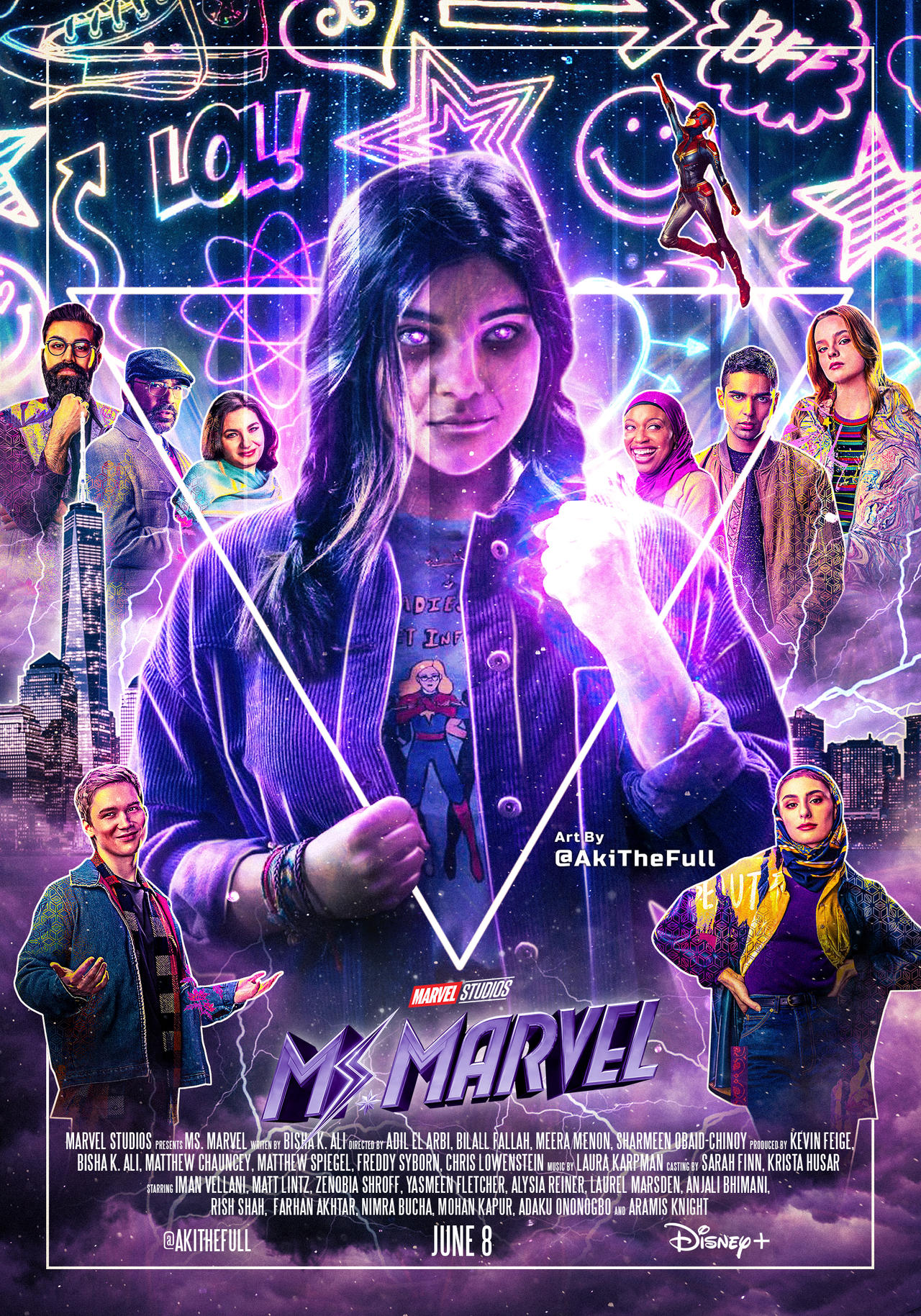 Ms Marvel Neon Release Poster by AkiTheFull on DeviantArt