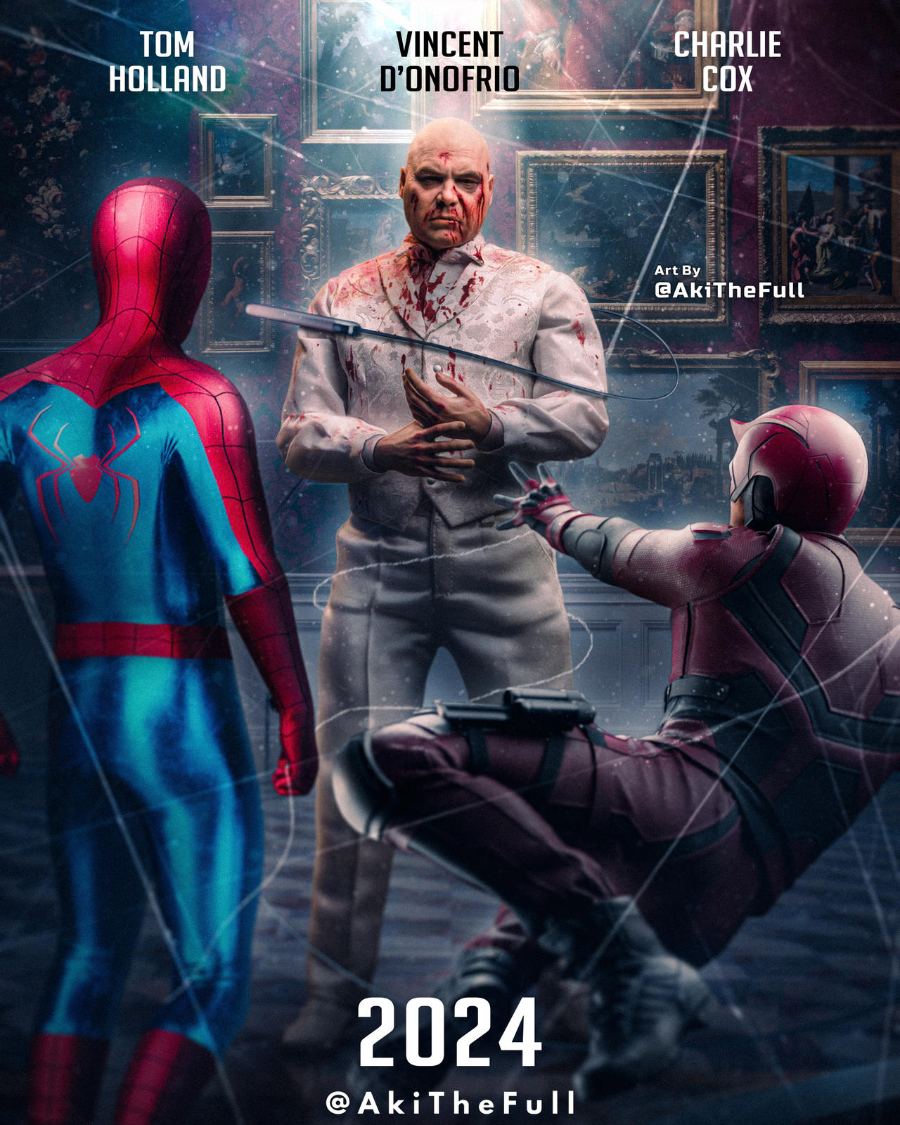 SpiderMan And Daredevil VS The Kingpin Artwork by AkiTheFull on DeviantArt
