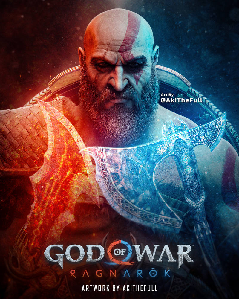God Of War Ragnarok Kratos Poster by AkiTheFull on DeviantArt