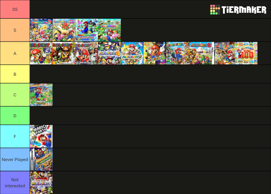Create a It Takes Two Minigames Tier List - TierMaker