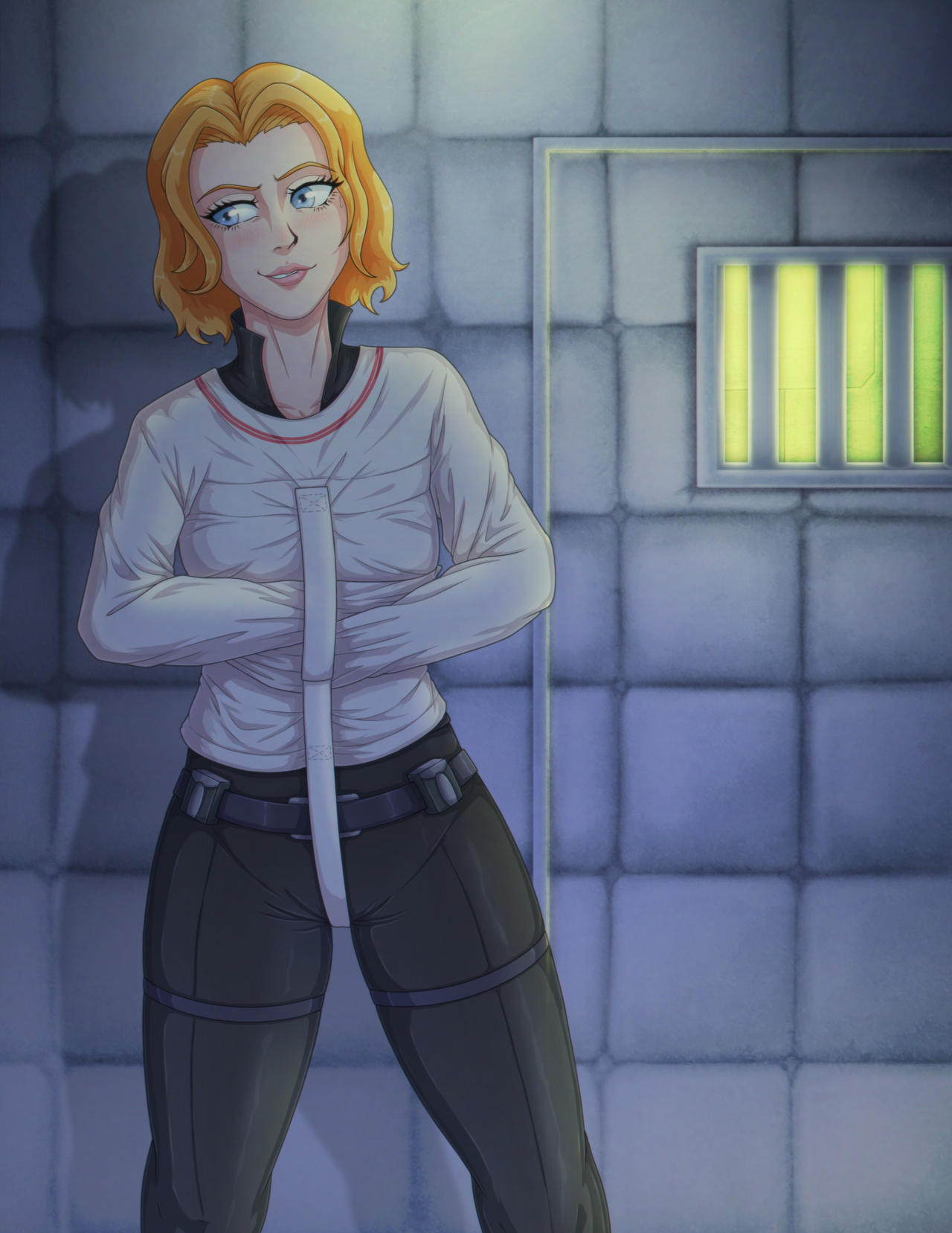 Straitjacjet Black Widow in straitjacket Part 2 (nighttime) by Bigdaddy1142 on ...