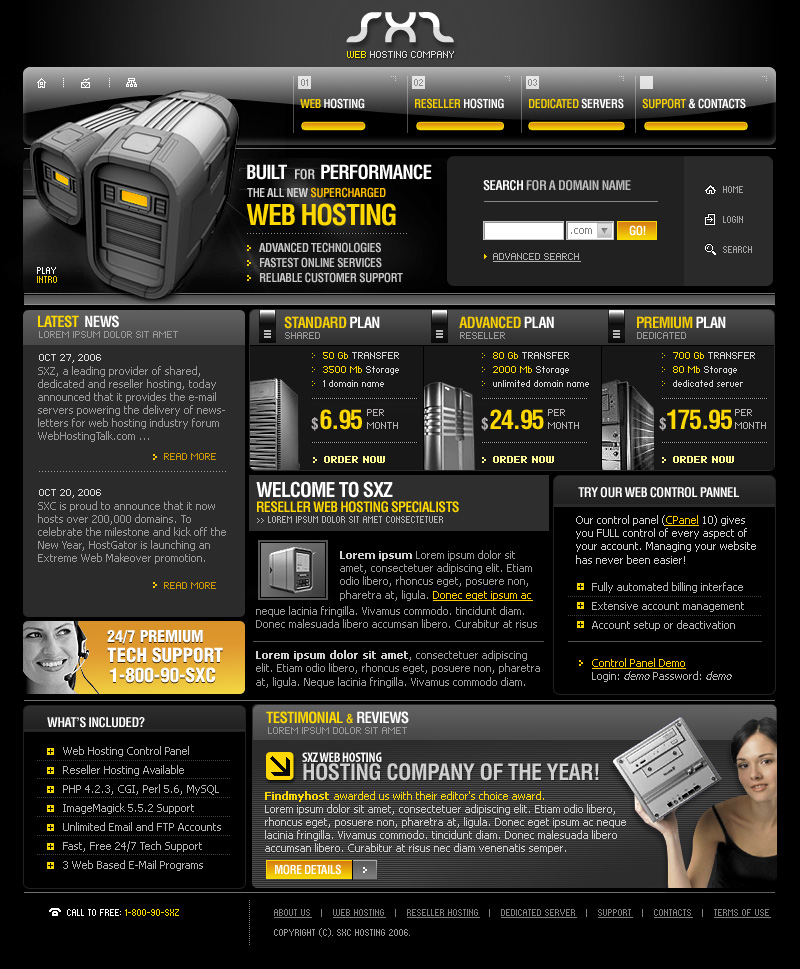 web hosting company