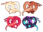 [Closed] Pretzel Dragon Sneks by toripng