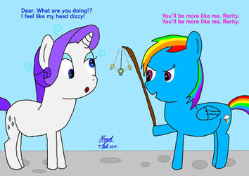 Comm : Rainbow Dash Hypnotizes Rarity