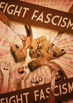 Fight fascism - constructivist-inspired agitprop