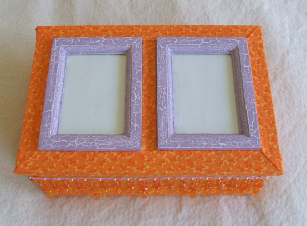 Box--orange and lavender