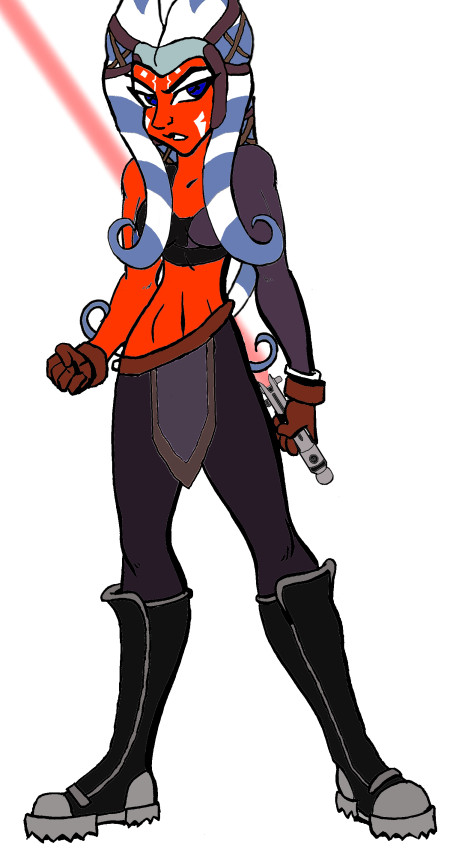 Ahsoka Tano playing dressup