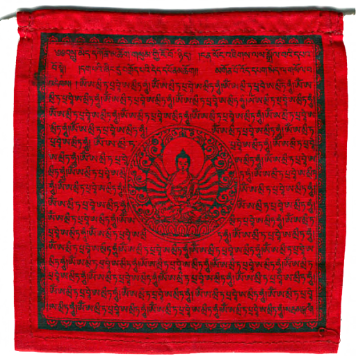 Buddhist Red Prayer Flag