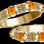 Aletheia Gold Bangles with Amber