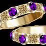 Aletheia Gold Bangles with Amethyst