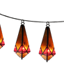 Strung Red Diamond Moroccan Lamps