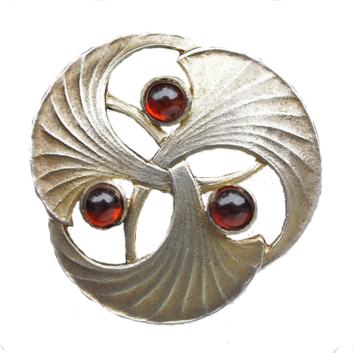 Art Deco Gingko Brooch