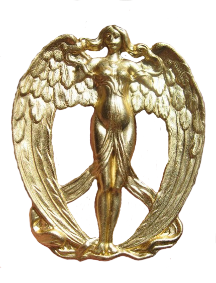 Art Deco Angel - gold jewelry element