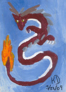 Red Dragon Painting