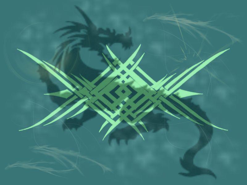 Abstract Celtic Dragon Background